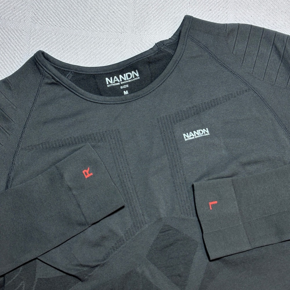 NANDN Extreme Snowboards Base Layer Top Womens Medium Compression Seamless Grey